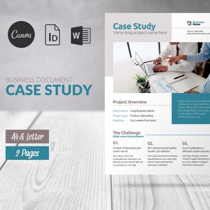 Company Case Study Template Canva, Brief Case Study Brochure Design, Word Template Client Proposal, Project Report Case Study Canva