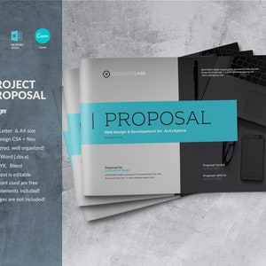 Project Proposal Template | Canva Project Proposal | MS Word Template | Business Proposal | Client Proposal | Canva Project Brief Landscape