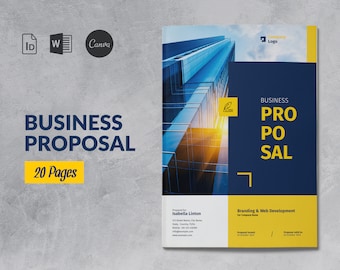 Business Proposal Template, Canva Project Proposal, MS Word Template, Business Proposal, Client Proposal Template, Project Brief Brochure