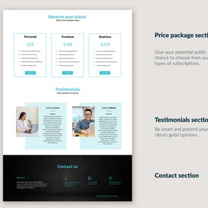 Event Launch One-page scrolling website