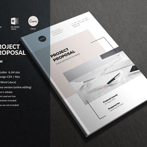 Project Proposal Template | Canva Project Proposal | Minimal Proposal Word Template | Business Proposal Word | Client Proposal Indesign