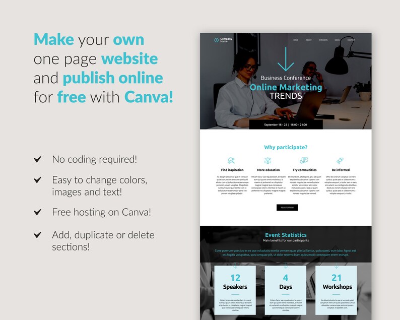 Event Landing Page Template