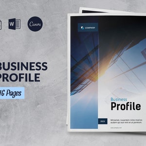 Business Profile Brochure Template,  Canva Company Profile, Business Brochure Word, Corporate Brochure, Creative Company Pitch Startup