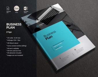 Business Plan Template | Canva Business Plan | Business Brochure | Business Planner Canva | Corporate Brochure | Business Plan Brochure Word