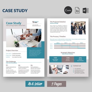 Company Case Study Template Canva, Brief Case Study Brochure Design ...