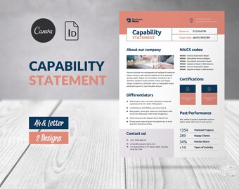 Capability Statement Business Document Canva Template, Company Flyer Presentation, Company Profile Flyer Layout, Design Marketing Template