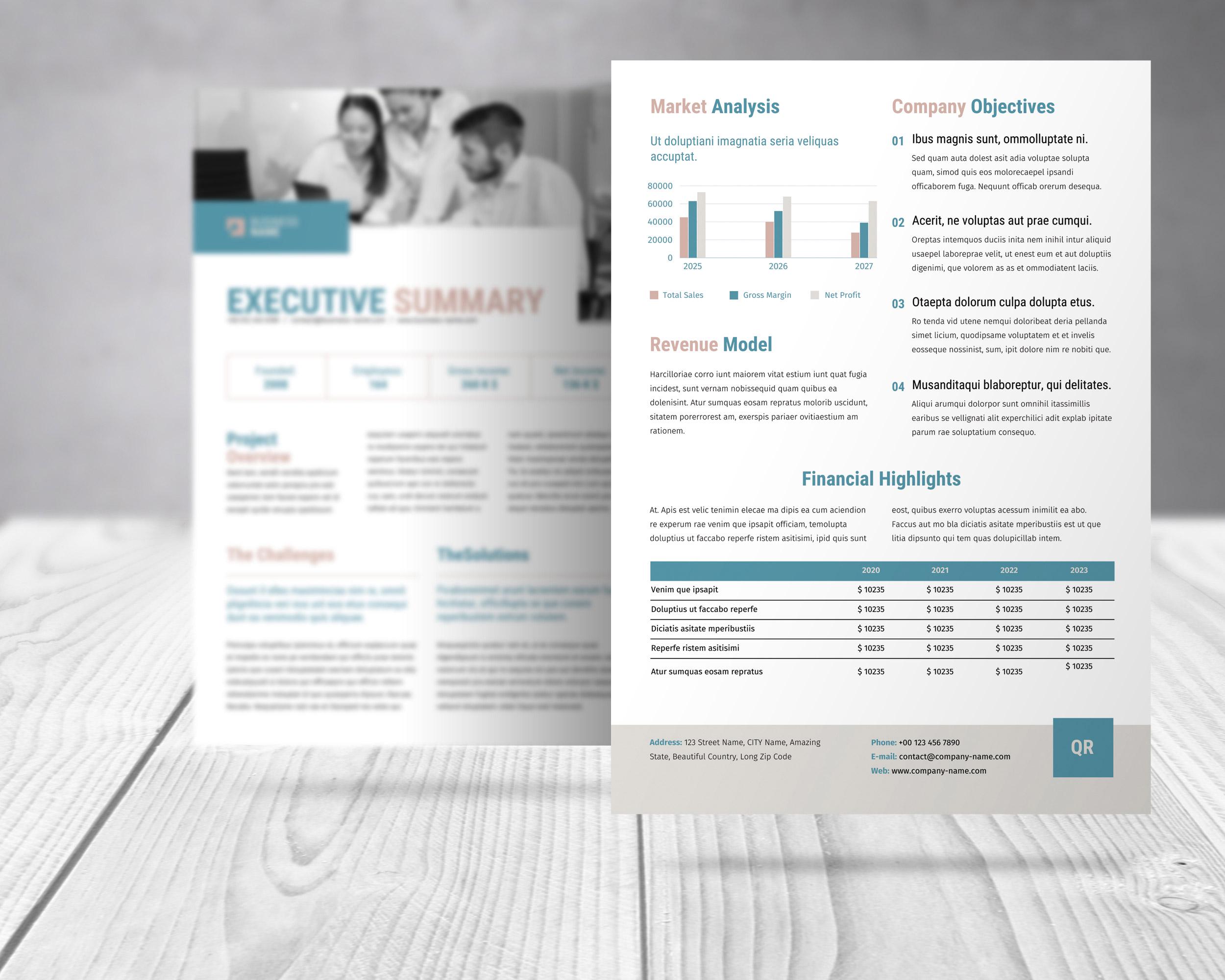 Business Executive Summary Template Canva, Startup Executive Report ...