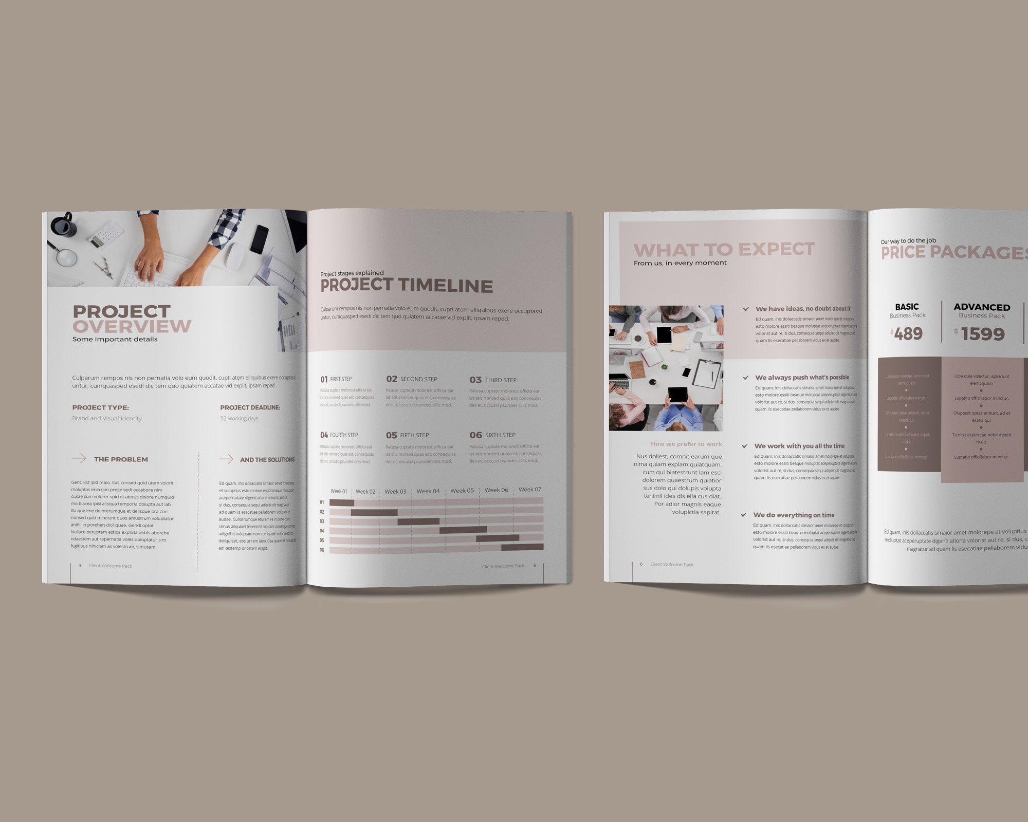 Client Welcome Pack Canva Proposal Template, Business Brochure Client ...