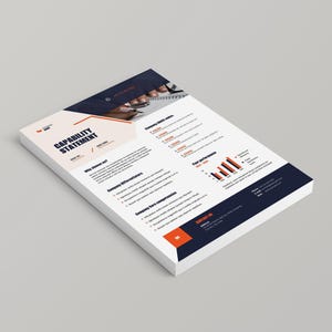 Capability Statement Template Canva, Flyer Business Marketing, Template Word, Firmenprofil Indesign Bild 4