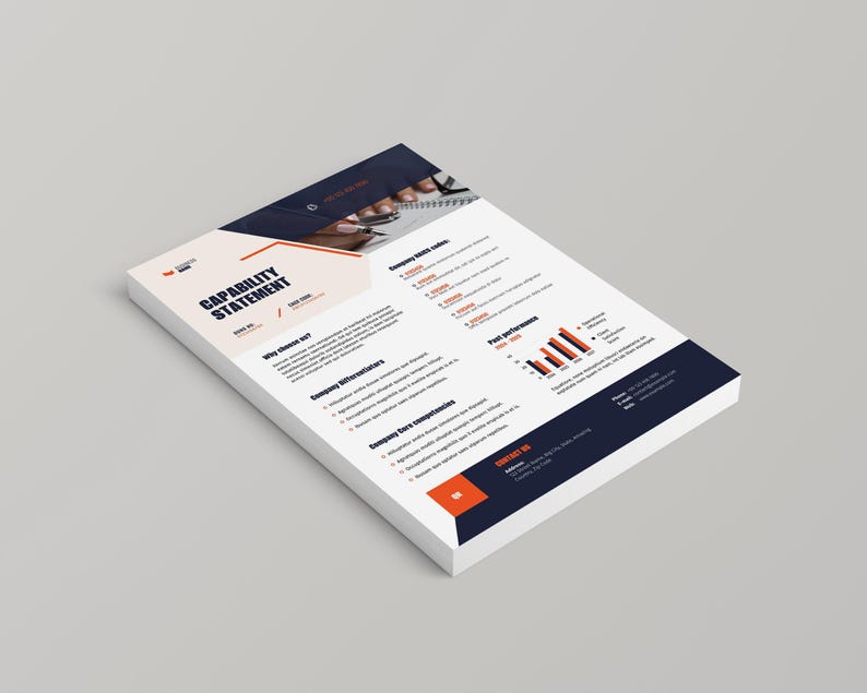 Capability Statement Template Canva, Flyer Business Marketing, Template Word, Firmenprofil Indesign Bild 4