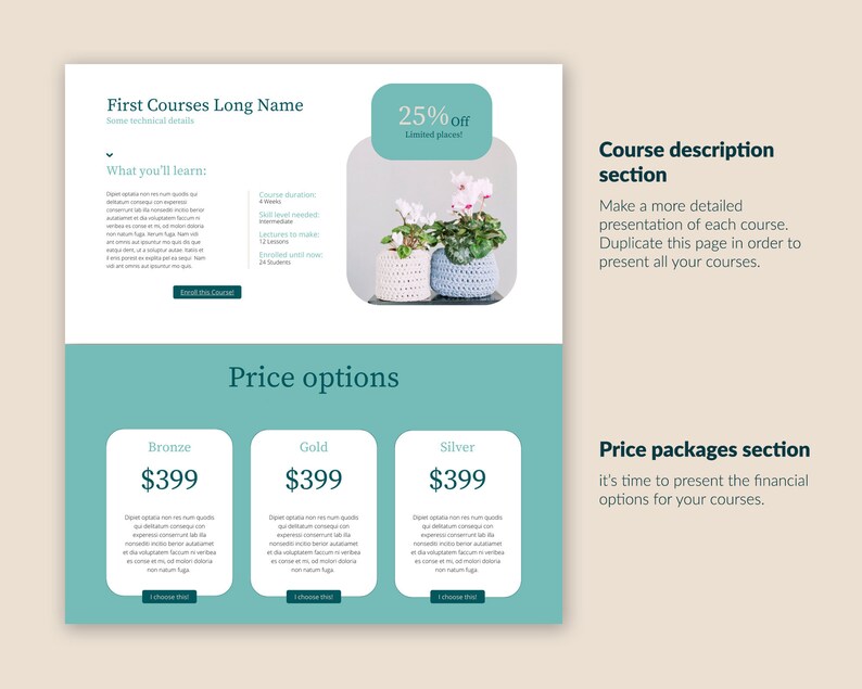 Canva Website Coach, Online Course Sales Landing Page Template, Canva ...