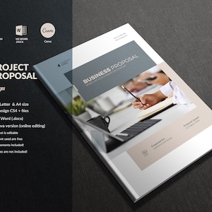 Business Proposal Canva Template Word, Project Proposal Business Brochure, Client Proposal Template, Canva Project Proposal Marketing