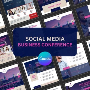 Business Conference Flyer Instagram Post, Event Social Media Flyer Canva Editable Template, Engagement Instagram Marketing Poster Event