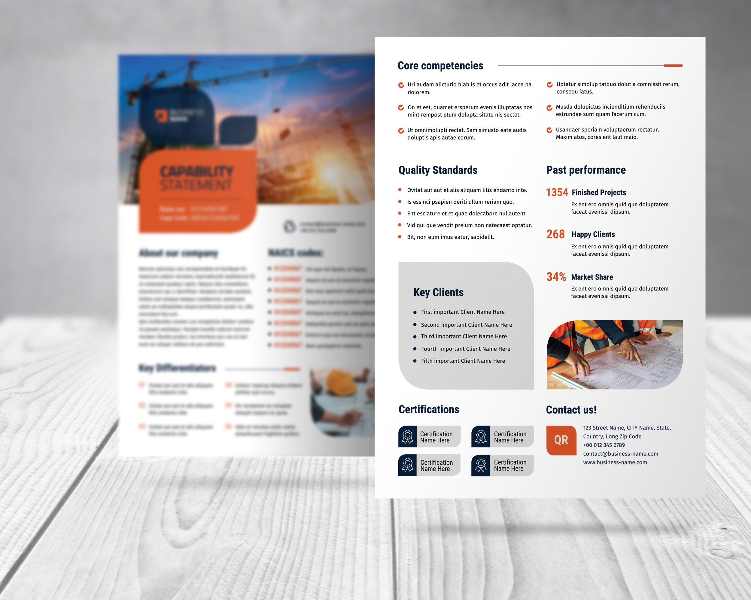 Business Capability Statement Template Canva Editable, Business ...