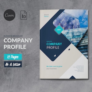 Company Profile Brochure Template, Canva Business Brochure, Corporate Brochure, Business Profile Canva, Company Presentation Pitch Startup
