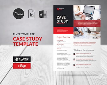 Casestudysjabloon bedrijf Canva, kort projectrapport, casestudy Canva-ontwerp, brochuresjabloon Word-voorstel van de klant, zakelijke sjabloon
