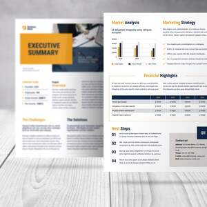 Business Executive Summary Template Canva, Word Template Small Business ...
