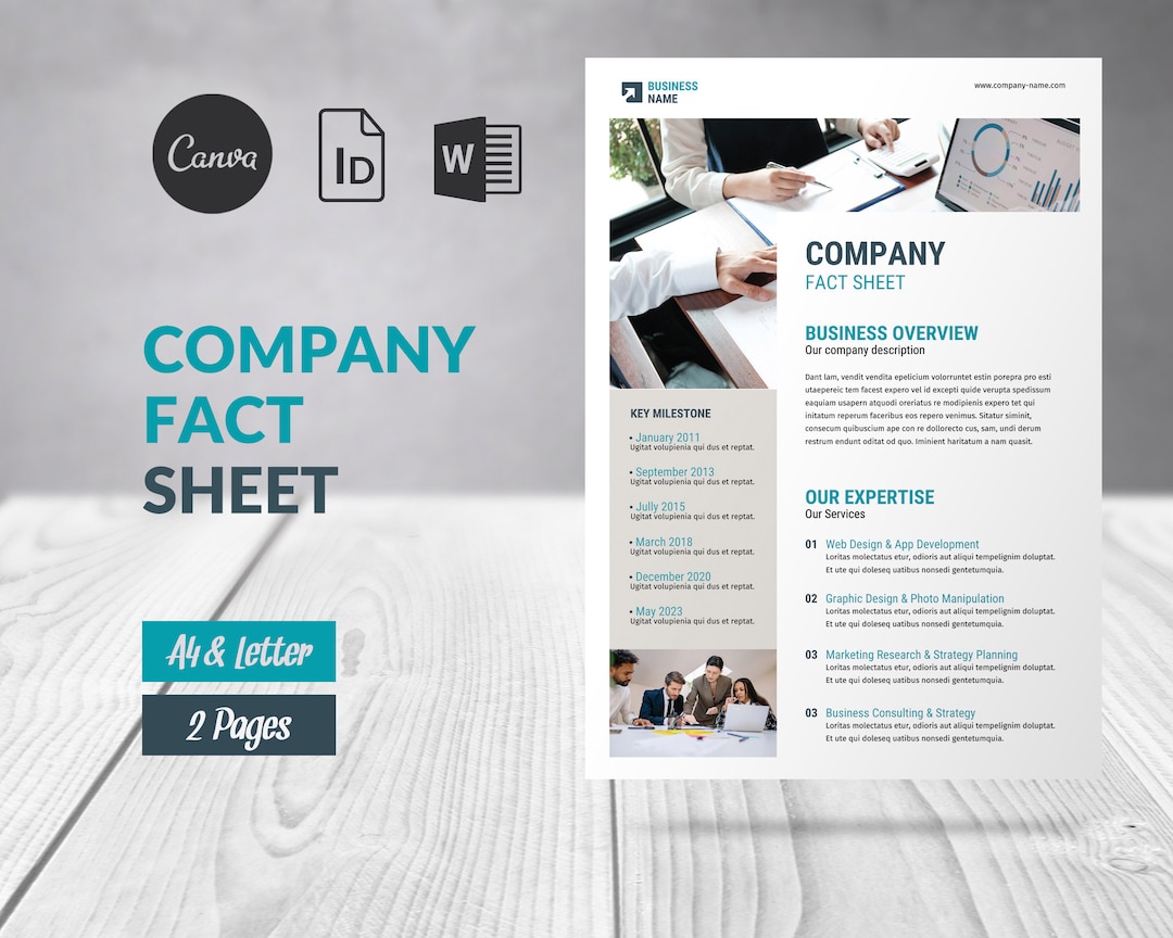 Business Fact Sheet Template Canva Business Profile Word Template Business Fact Sheet Template Canva Business Profile Word Template