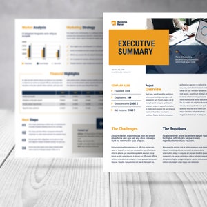 Business Executive Summary Template Canva, Word Template Small Business ...
