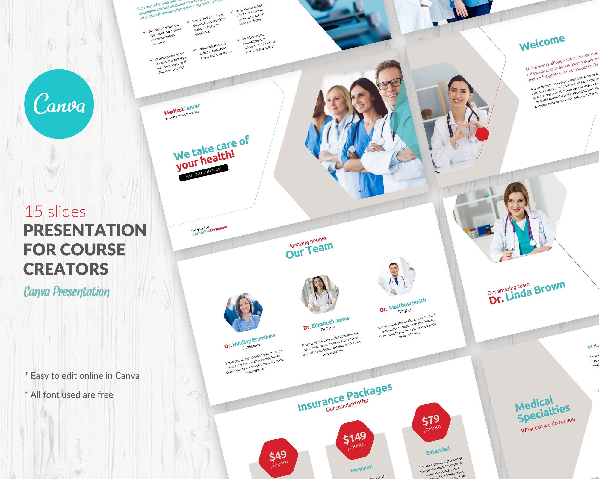 Healthcare Medical Slide Deck Template Canva, Medical Business ...