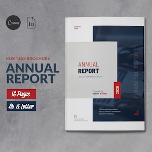 Modello di report annuale Canva, Brochure aziendale di report, Brochure di report aziendale white paper, Documento di white paper Report annuale Canva