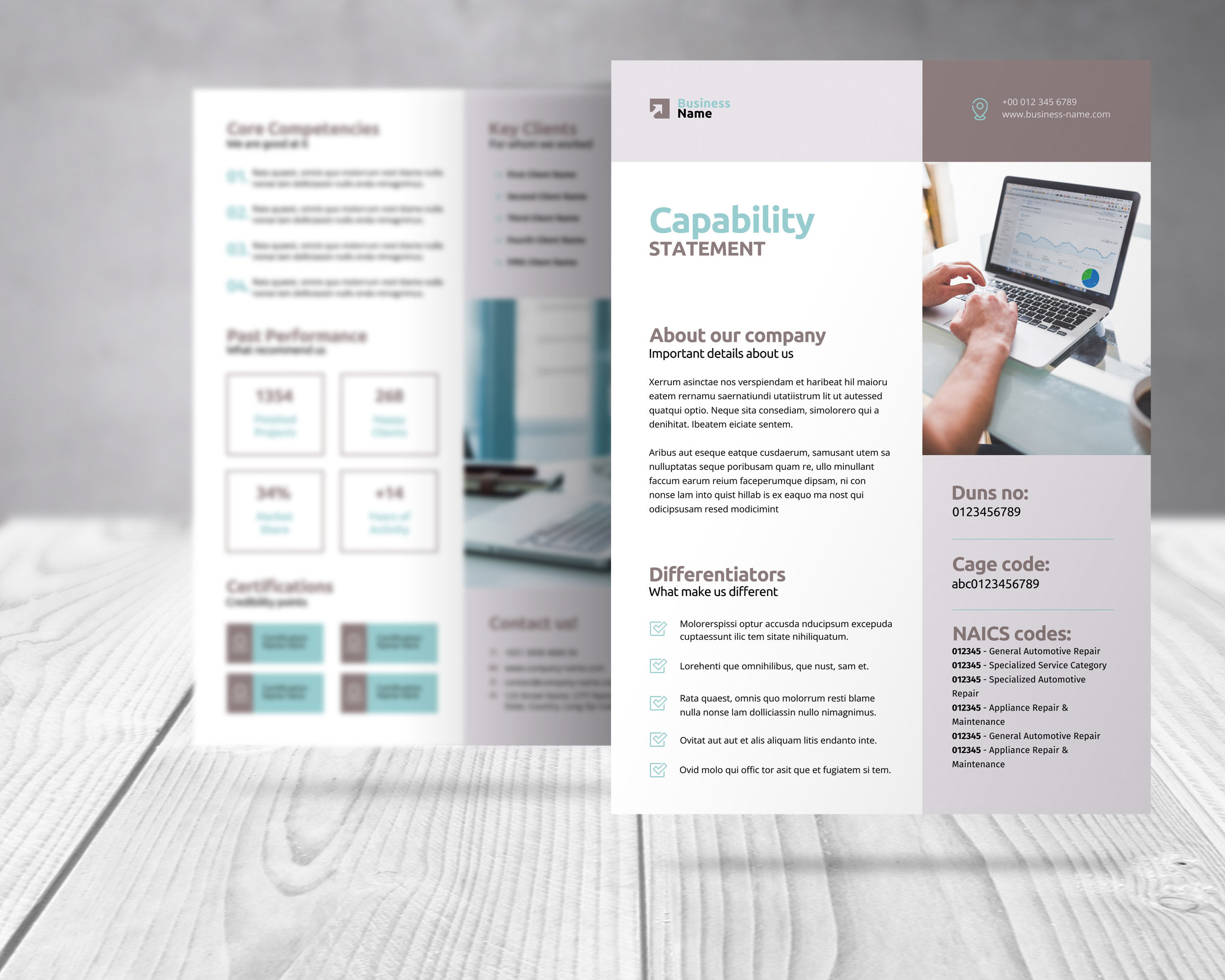 Business Document Capability Statement, Canva Template Flyer Company ...