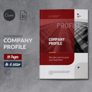 Company Profile Brochure Template Canva, Business Brochure Corporate, Canva Business Profile, Company Presentation, Business Startup Pitch