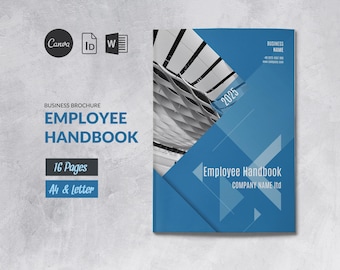 HR New Employee Handbook Template Canva Editable, Welcome Packet Employee Onboarding Guide, New Hire Welcome, Training Manual Template HR