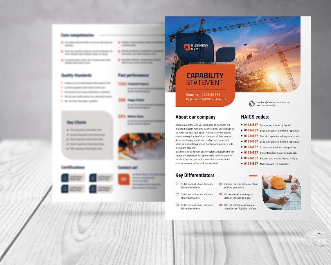 Business Capability Statement Template Canva Editable, Business ...