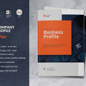 Company Profile Brochure Template, Canva Business Brochure, Corporate Brochure, Business Profile Canva, Company Presentation Pitch Startup