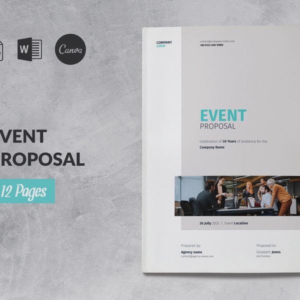 Event Planner Proposal Template, Event Management Proposal Canva,  Business Event Planning Service, Business Proposal for Corporate Events
