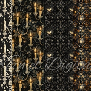 20 Gothic Patterns, Seamless, Victorian Gothic, Digital Paper, High ...