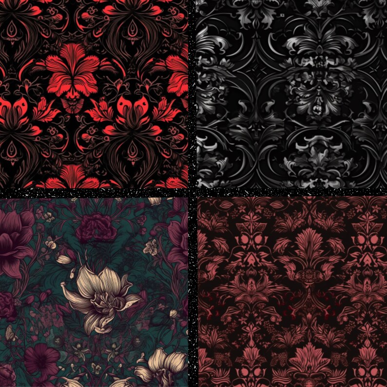 Gothic Wallpaper Seamless Gothic Digital Paper High - Etsy