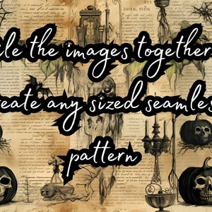 10 Vintage Halloween Seamless Patterns, 12x12 Digital Papers ...