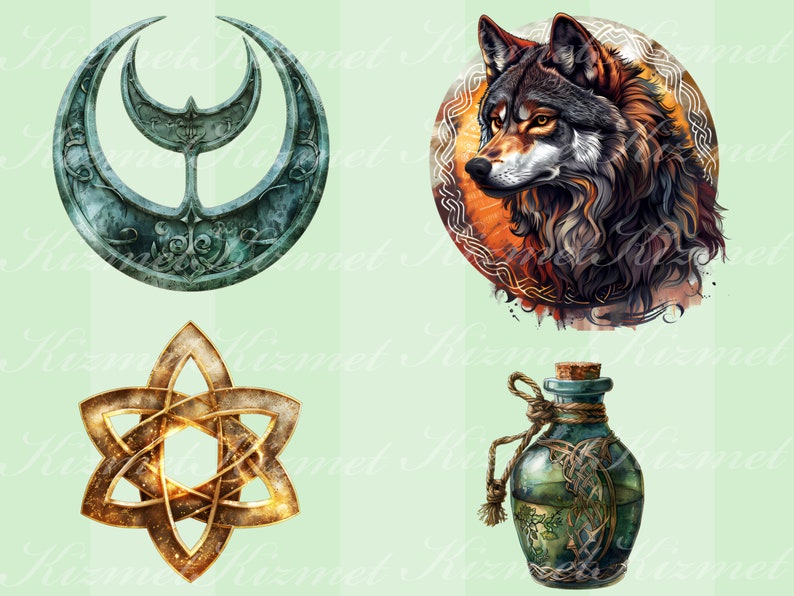 23 Celtic Irish Magic Clipart Files, Fun Downloads, Magical, Enchanted ...