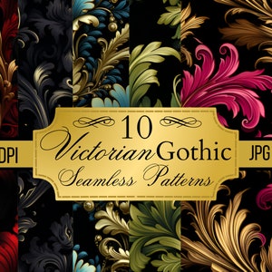 Gothic Wallpaper, Seamless Gothic Digital Paper, High Resolution 12x12 ...