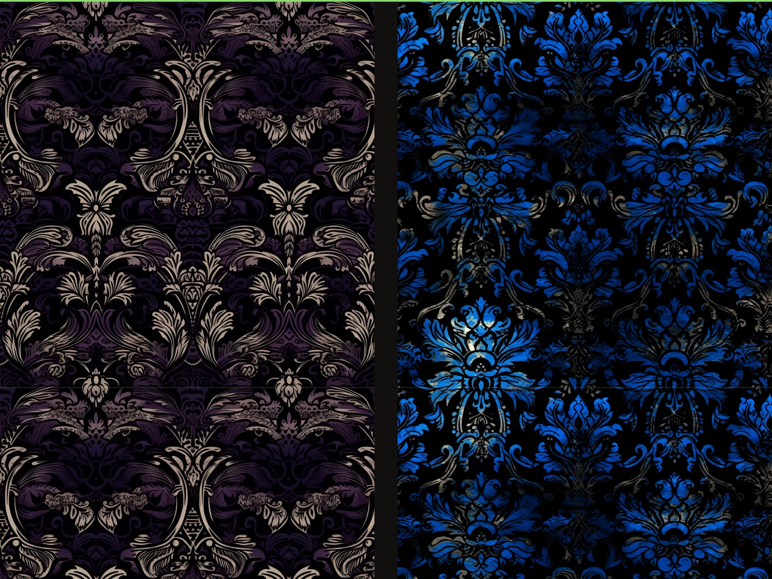 Victorian Gothic Wallpaper, Seamless Gothic Paper, High Resolution