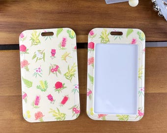 Portatarjetas de identificación de flores australianas, porta insignias de flores nativas australianas