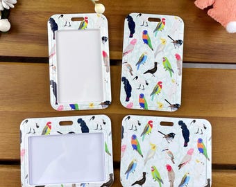 Aussie Birds ID Card Holder, Australian Native Fauna Badge Holder