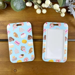 Tarjetero para postres y dulces australianos, porta credencial de comida australiana