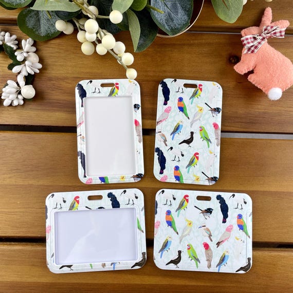 Aussie Birds ID Card Holder, Australian Native Fauna Badge Holder