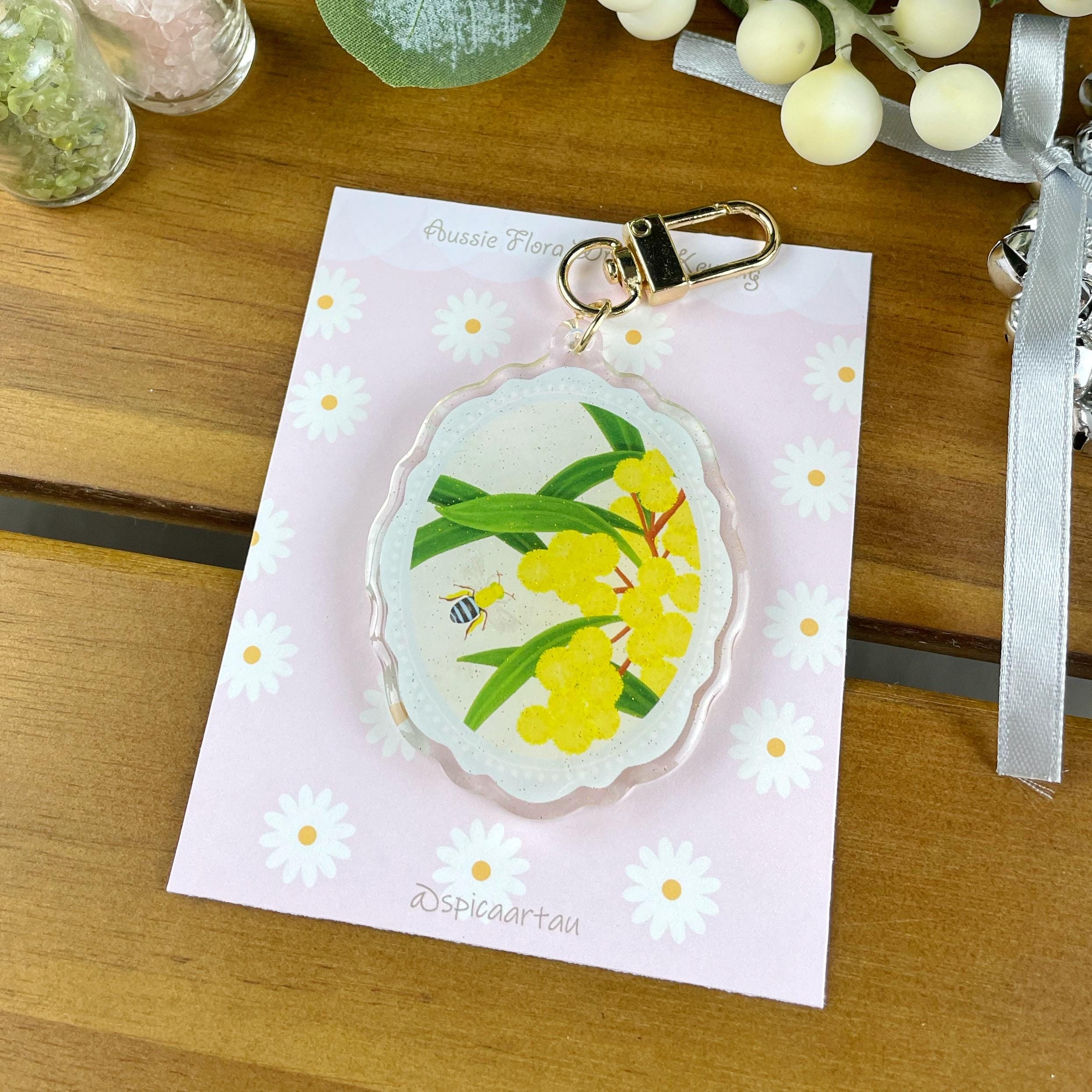Australian Native Flower & Insect Bag Charm Keychain, Australian Flora ...