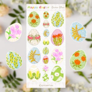 Aussie Flower Osterei Aufkleber, Vinyl-Aufkleber Blatt, Kiss-Cut Aufkleber, Australian Sticker, Australian Native Plants Aufkleber, handgemacht