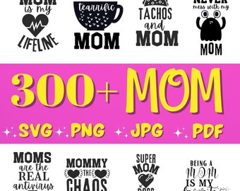 Paquete SVG de mamá / Día de las madres svg / Mamá vida svg / Mamá svg / Mamá citas svg, Cortar archivo Cricut, Descargas digitales