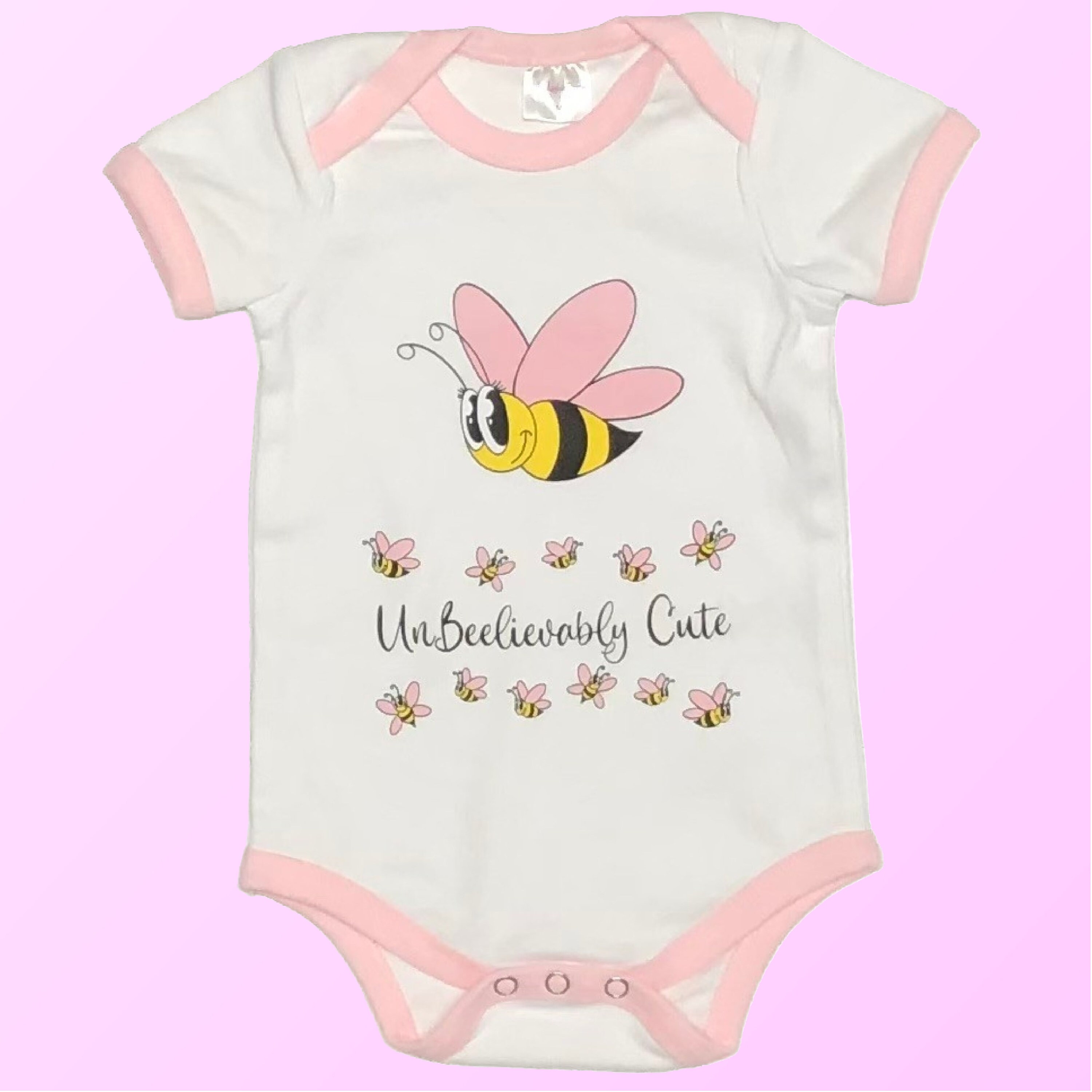 Unbeelievably Cute Baby Girl Onesie Bumble Bee Onesie Etsy