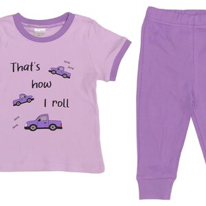 That&#39;s How I Roll Baby Girl  2-Piece T-shirt Set | Cute Truck T-shirt | Baby Girl Gift | Custom Printed | T-shirt and Pants Two-Piece Set