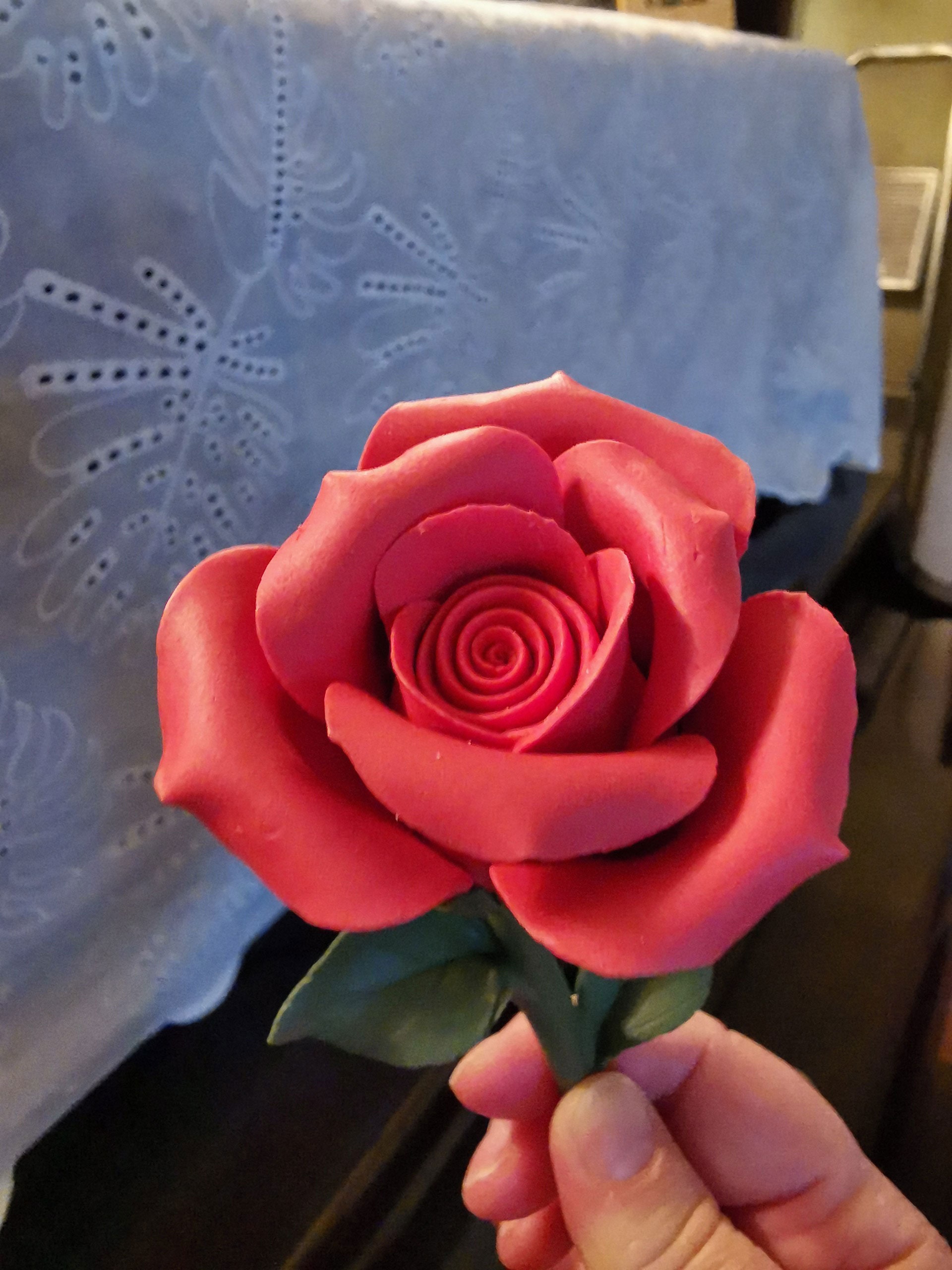 Porcelain Flowers Ceramic Roses Ceramic Roses on Stem Etsy