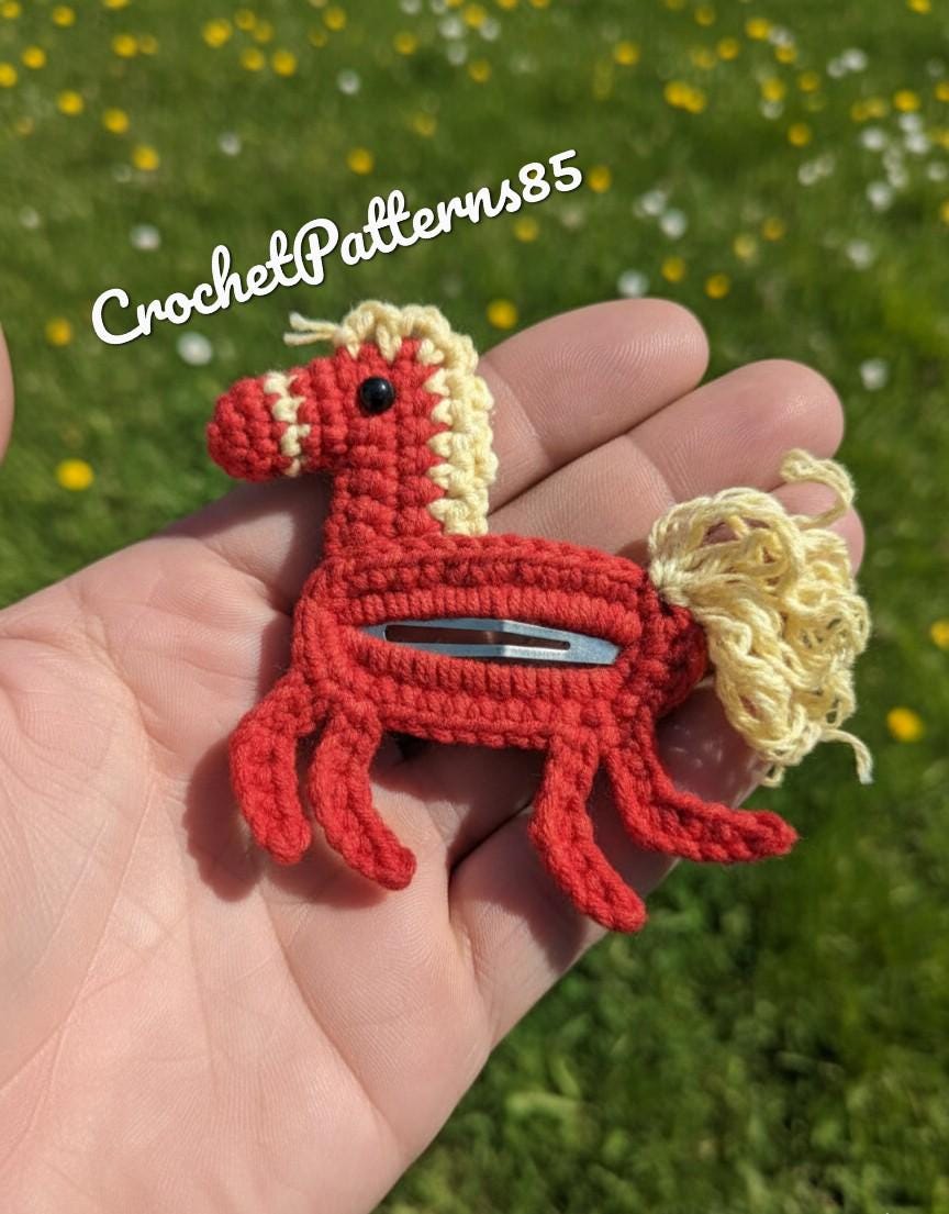 36 Crochet Hair Clips with Sunflowers, Bows, Flowers, and Fruit 15 Crochet Horse Hair Clip