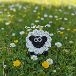 Crochet Sheep Hair Clip Pattern - PDF Digital Download . English _US
