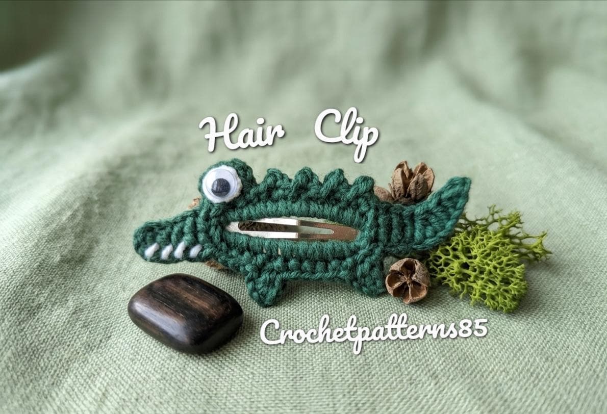36 Crochet Hair Clips with Sunflowers, Bows, Flowers, and Fruit 7 Crochet Alligator Hair Clip English_US